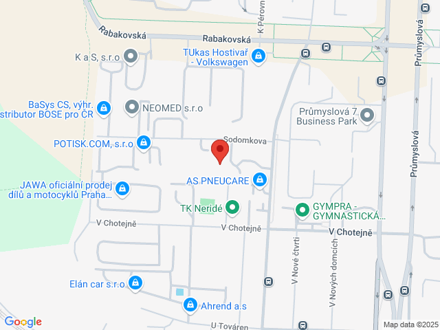 Google map: Sodomkova 1375/10 Praha 10